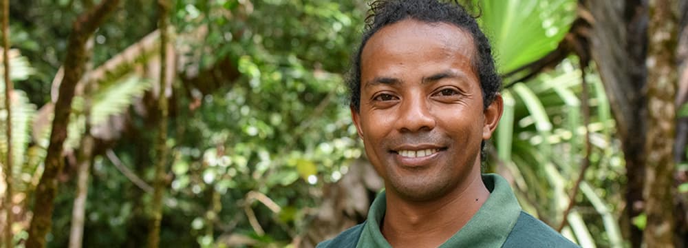 Conservation Fellow Hasina Rabe, Biodiversitätsmanager im Naturschutzprojekt Masoala.