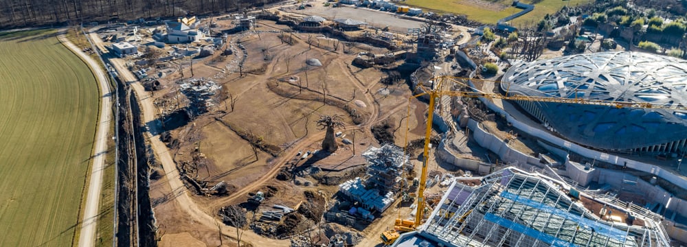 Luftaufnahme Baustelle Lewa Savanne.
