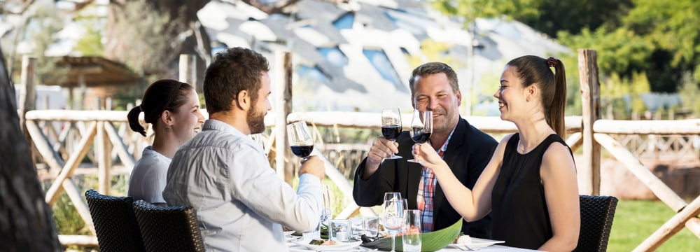 Event beim Ubele Pavillon in der Lewa Savanne