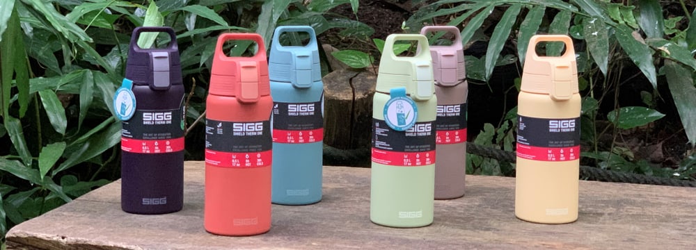 Trinkflaschen «Shield Therm One» von Sigg im Masoala Regenwald des Zoo Zürich.