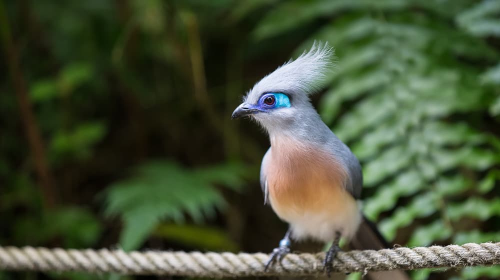 Haubenseidenkuckuck im Zoo Zürich.