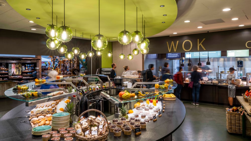 Freeflow des Restaurants Masoala im Zoo Zürich, 2022.