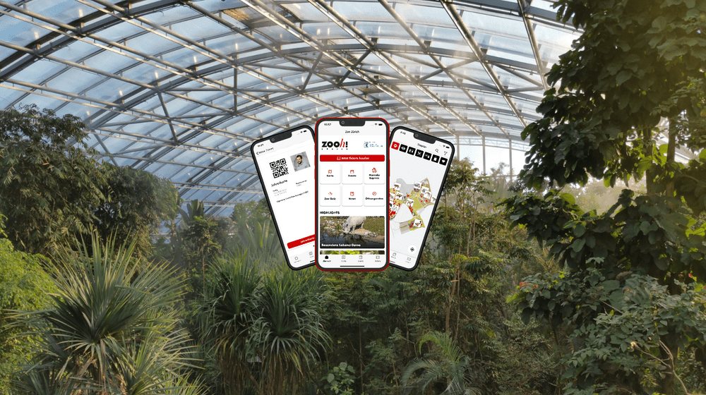 Headerbild mit Screenshots der Zoo-App Version 6.0.0