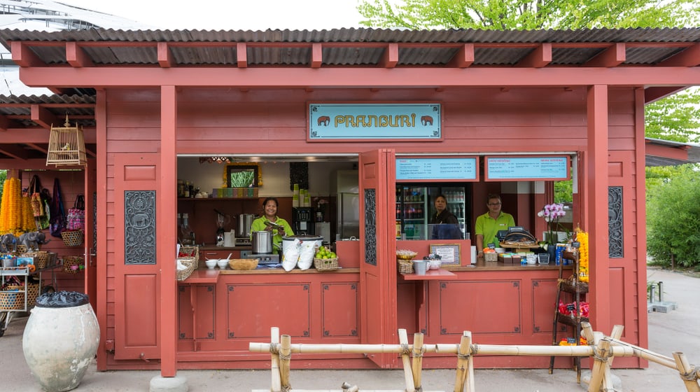 Pranburi-Kiosk im Zoo Zürich