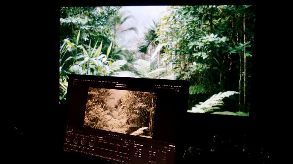 Color grading des Films «Der Unsichtbare Zoo», Szene Ökosystem-Halle «Masoala Regenwald», Zoo Zürich 2024 © Pantera Film GmbH