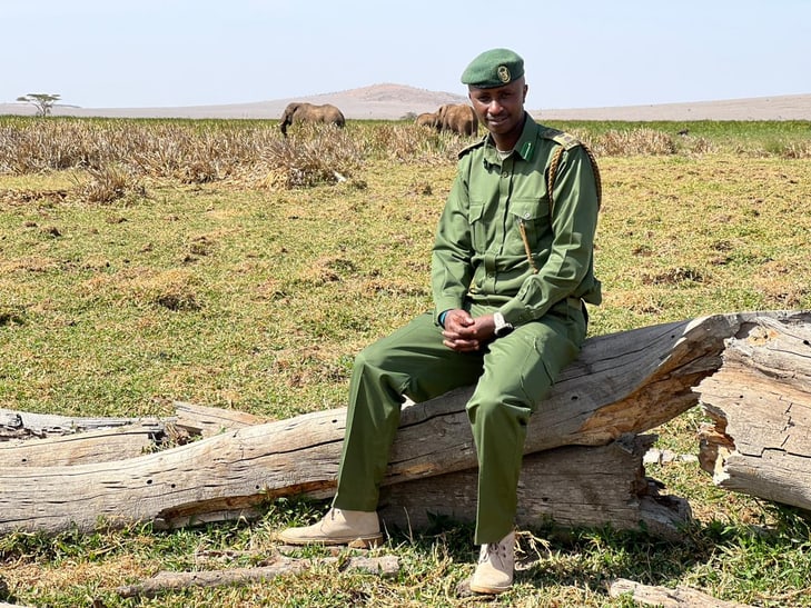 Conservation Fellow Edward Ndiritu, Leiter der Anti-Wilderei-Einheit im Lewa Wildlife Conservancy.
