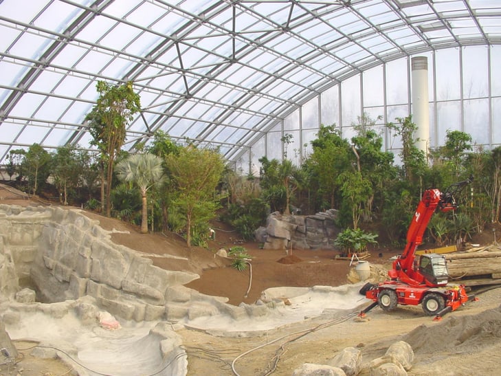 Baustelle des Masoala Regenwalds im Zoo Zürich.