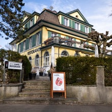 Aussenansicht des Zoo Caffè & Ristorante, aufgenommen im Januar 2025