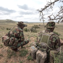 Mitglieder des Anti Poaching Units des Lewa Wildlife Conservany in Kenia.
