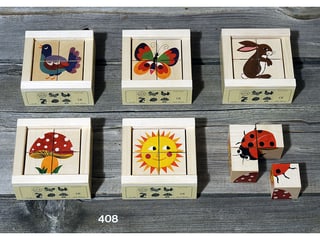 Würfelpuzzle Natura 4-teilig von Atelier Fischer