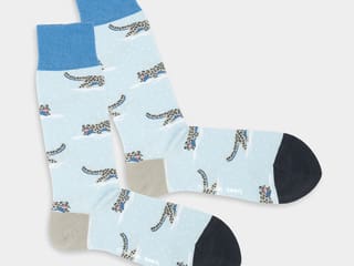 Produktbild der DillySocks-Panthera-Kollektion, Sujet Schneeleopard.