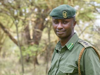 Conservation Fellow Edward Ndiritu, Leiter der Anti-Wilderei-Einheit im Lewa Wildlife Conservancy.