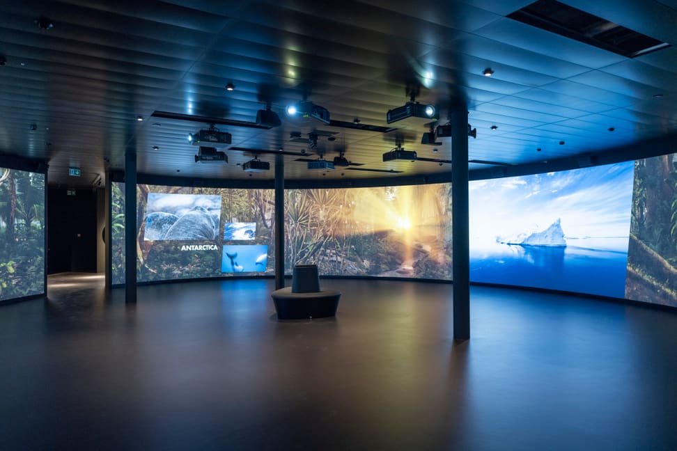 360°-Kino im Naturschutzzentrum des Zoo Zürich.