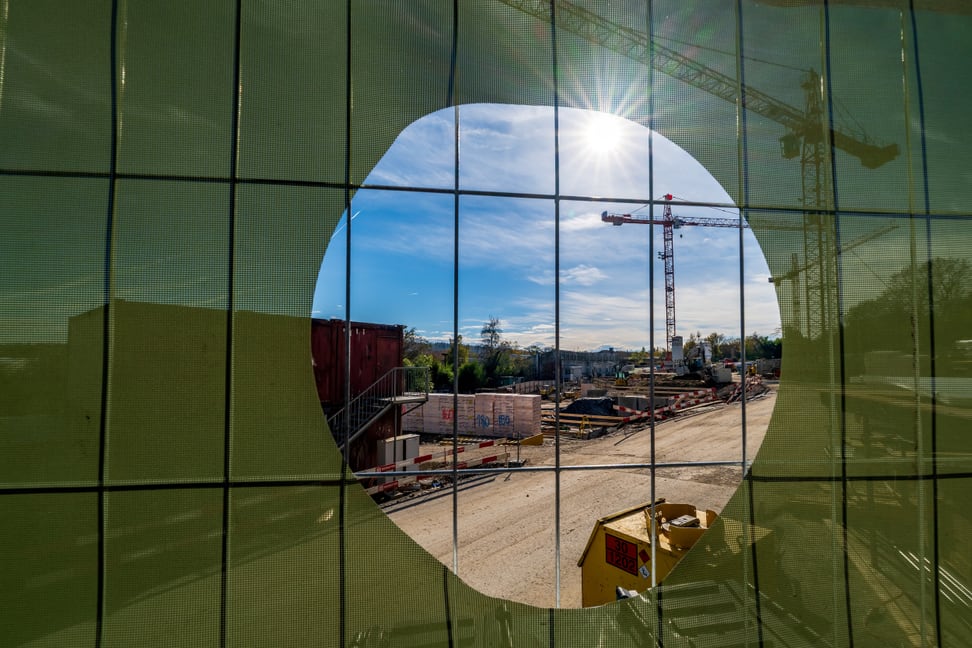 Baustelle für die Pantanal Voliere im Zoo Zürich im Herbst 2024.