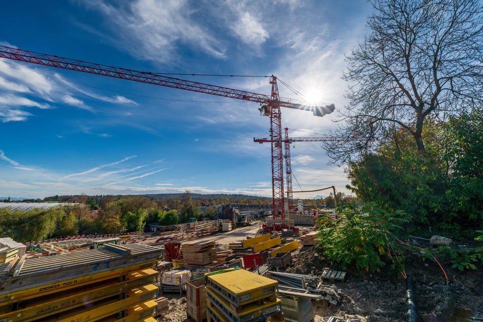 Baustelle für die Pantanal Voliere im Zoo Zürich im Herbst 2024.