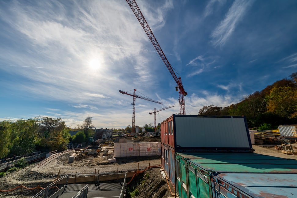 Baustelle für die Pantanal Voliere im Zoo Zürich im Herbst 2024.