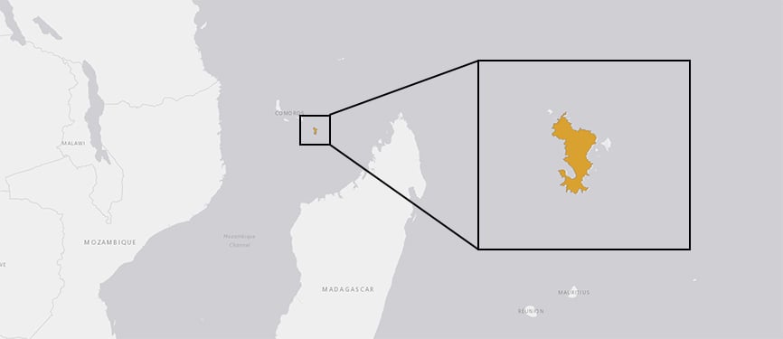 Répartition Blommersia transmarina