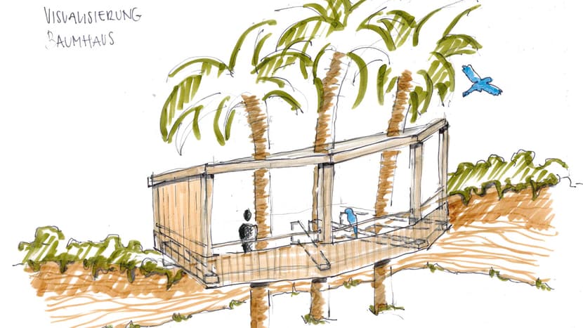 Spendenobjekt Pantanal Voliere Baumhaus
