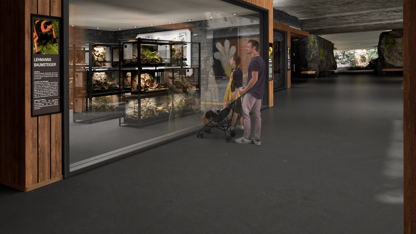 Rendering des Forschungszentrums im Zoo Zürich